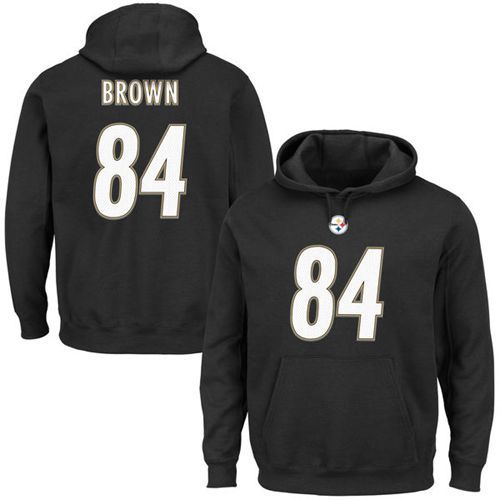 Nike Steelers #84 Antonio Brown Black Majestic Eligible Receiver II Name & Number NFL Hoodie Nike Steelers #84 Antonio Brown Black Majestic Eligible Receiver II Name & Number NFL Hoodie