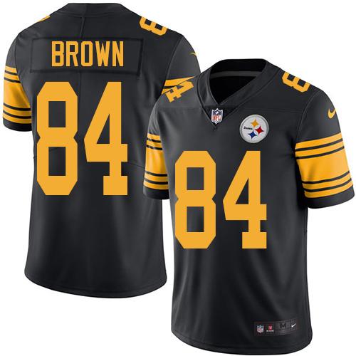 Nike Steelers #84 Antonio Brown Black Youth Stitched NFL Limited Rush Jersey