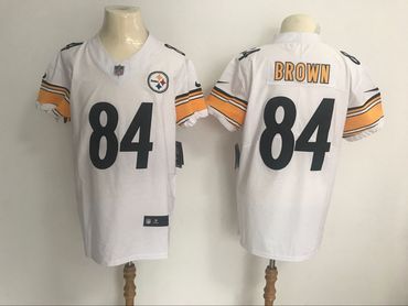 Nike Steelers #84 Antonio Brown White Team Color Men's Stitched NFL Vapor Untouchable Elite Jersey