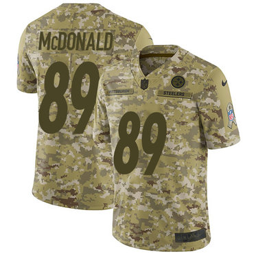 Nike Steelers #89 Vance McDonald Camo Stitched NFL Limited 2018 Salute to Service Jersey Nike Steelers #89 Vance McDonald Camo Stitched NFL Limited 2018 Salute to Service Jersey
