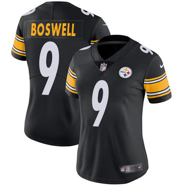 Nike Steelers #9 Chris Boswell Black Women's Stitched NFL Limited Rush Jersey