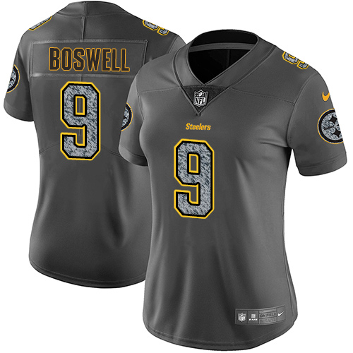 Nike Steelers #9 Chris Boswell Gray Static Women's NFL Vapor Untouchable Game Jersey