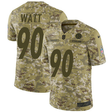 Nike Steelers #90 T. J. Watt Camo Men's Stitched NFL Limited 2018 Salute To Service Jersey Nike Steelers #90 T. J. Watt Camo Men's Stitched NFL Limited 2018 Salute To Service Jersey