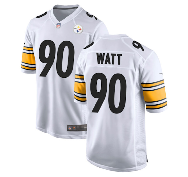 2020 New Steelers #90 T. J. Watt White Men's Stitched NFL Jersey
