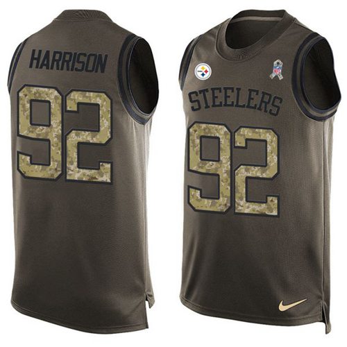 Nike Steelers #92 James Harrison Green Men's Stitched NFL Limited Salute To Service Tank Top Jersey Nike Steelers #92 James Harrison Green Men's Stitched NFL Limited Salute To Service Tank Top Jersey