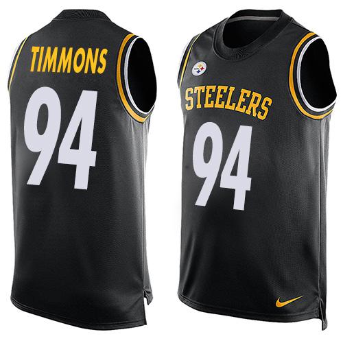 Nike Steelers #94 Lawrence Timmons Black Team Color Men's Stitched NFL Limited Tank Top Jersey Nike Steelers #94 Lawrence Timmons Black Team Color Men's Stitched NFL Limited Tank Top Jersey