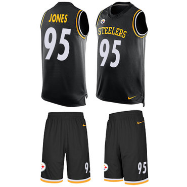 Nike Steelers #95 Jarvis Jones Black Team Color Men's Stitched NFL Limited Tank Top Suit Jersey Nike Steelers #95 Jarvis Jones Black Team Color Men's Stitched NFL Limited Tank Top Suit Jersey