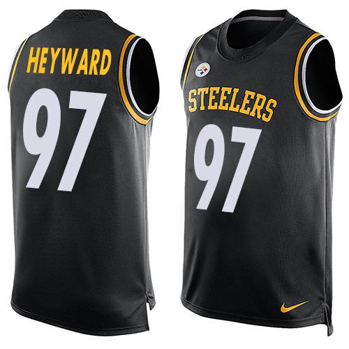 Nike Steelers #97 Cameron Heyward Black Team Color Men's Stitched NFL Limited Tank Top Jersey Nike Steelers #97 Cameron Heyward Black Team Color Men's Stitched NFL Limited Tank Top Jersey