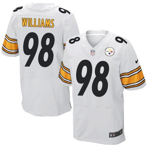 Nike Steelers #98 Vince Williams White Men's Stitched NFL Elite Jersey
