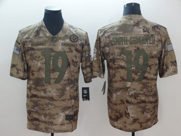 Nike Steelers 19 JuJu Smith-Schuster Camo Salute To Service Limited Jersey