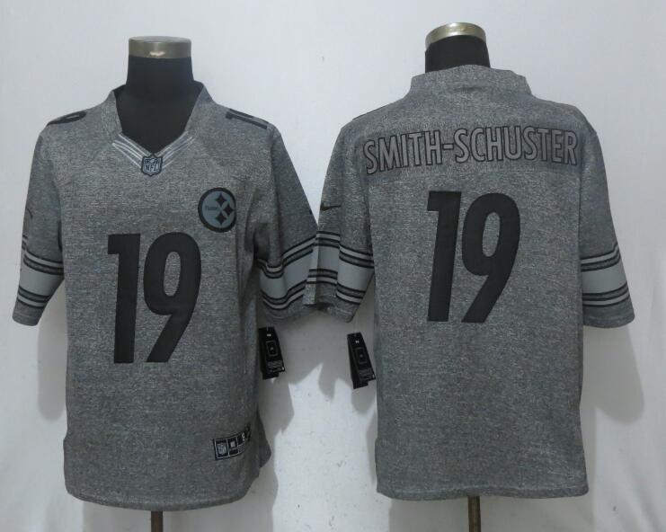 Nike Steelers 19 JuJu Smith-Schuster Gray Gridiron Gray Limited Jersey