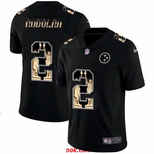 Nike Steelers 2 Mason Rudolph Black Statue Of Liberty Limited Jersey