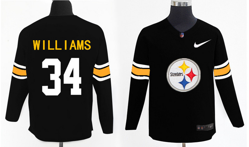 Nike Steelers 34 DeAngelo Williams Black Knit Sweater