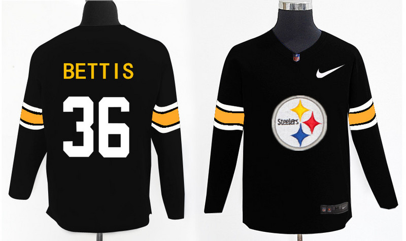 Nike Steelers 36 Jerome Bettis Black Knit Sweater Nike Steelers 36 Jerome Bettis Black Knit Sweater