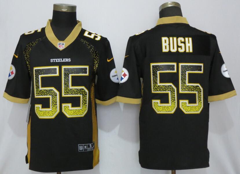 Nike Steelers 55 Devin Bush Black Drift Fashion Limited Jersey Nike Steelers 55 Devin Bush Black Drift Fashion Limited Jersey