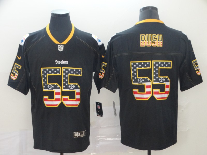 Nike Steelers 55 Devin Bush Black USA Flash Fashion Limited Jersey Nike Steelers 55 Devin Bush Black USA Flash Fashion Limited Jersey