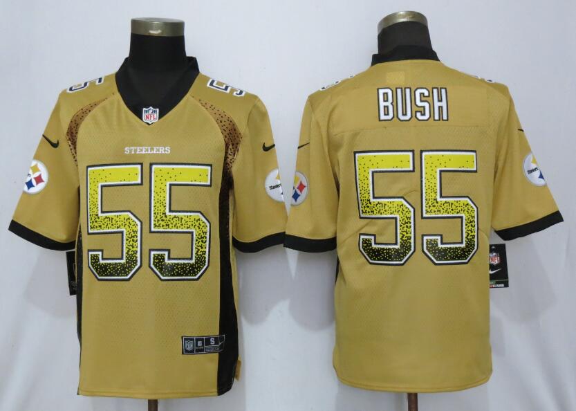 Nike Steelers 55 Devin Bush Yellow Drift Fashion Limited Jersey Nike Steelers 55 Devin Bush Yellow Drift Fashion Limited Jersey