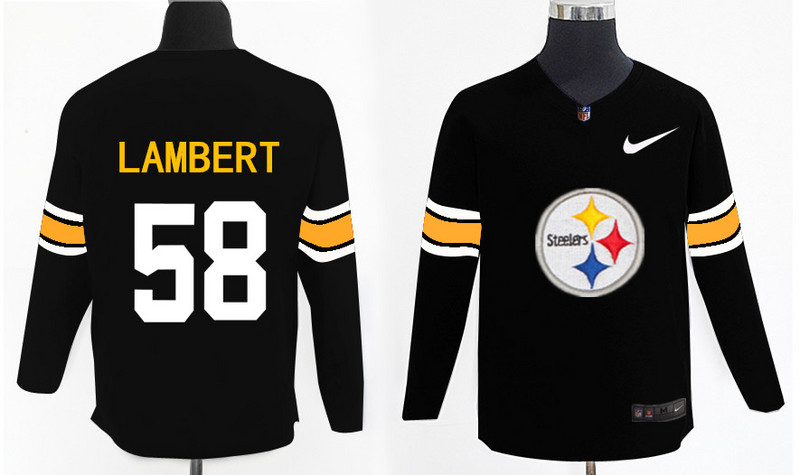 Nike Steelers 58 Jack Lambert Black Knit Sweater Nike Steelers 58 Jack Lambert Black Knit Sweater