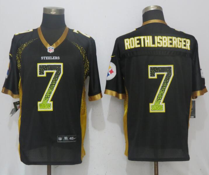 Nike Steelers 7 Ben Roethlisberger Black Drift Fashion Elite Jersey Nike Steelers 7 Ben Roethlisberger Black Drift Fashion Elite Jersey