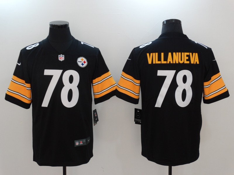 Nike Steelers 78 Alejandro Villanueva Black Vapor Untouchable Player Limited Jersey