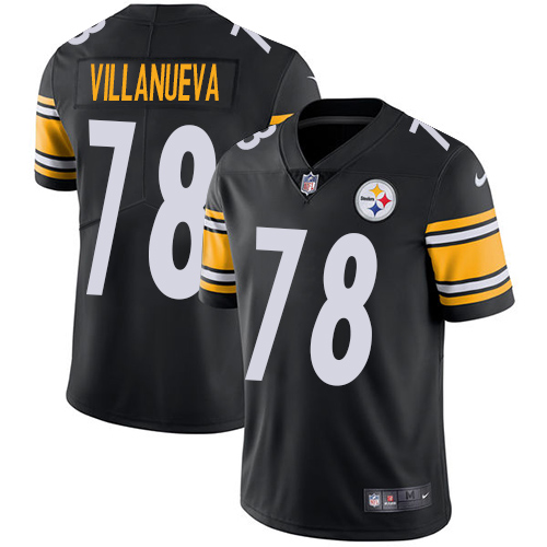 Nike Steelers 78 Alejandro Villanueva Black Vapor Untouchable Player Limited Jersey