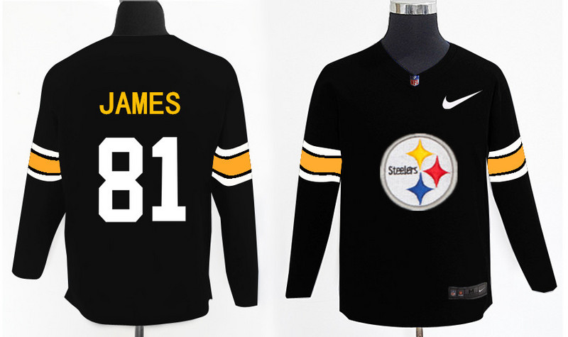Nike Steelers 81 Jesse James Black Knit Sweater Nike Steelers 81 Jesse James Black Knit Sweater