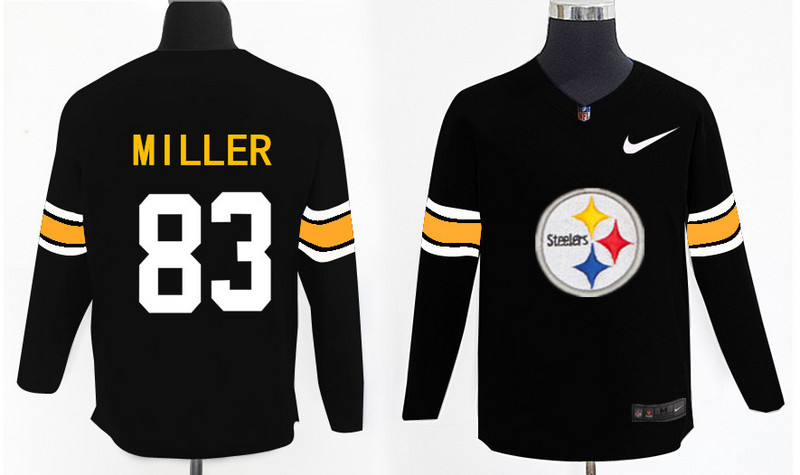 Nike Steelers 83 Heath Miller Black Knit Sweater Nike Steelers 83 Heath Miller Black Knit Sweater
