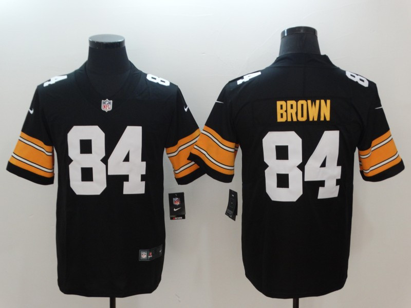 Nike Steelers 84 Antonio Brown Black Alternate Vapor Untouchable Limited Jersey