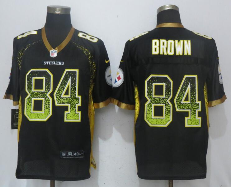 Nike Steelers 84 Antonio Brown Black Drift Fashion Elite Jersey Nike Steelers 84 Antonio Brown Black Drift Fashion Elite Jersey