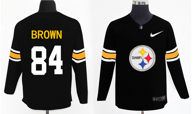 Nike Steelers 84 Antonio Brown Black Knit Sweater Nike Steelers 84 Antonio Brown Black Knit Sweater