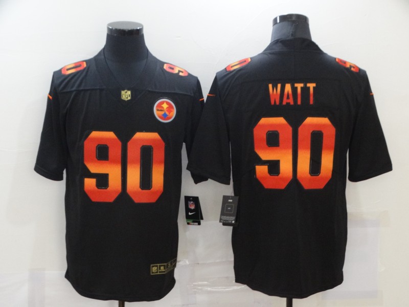 Nike Steelers 90 T.J. Watt Black Colorful Fashion Limited Jersey Nike Steelers 90 T.J. Watt Black Colorful Fashion Limited Jersey