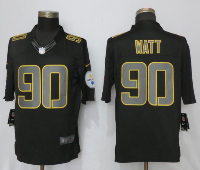 Nike Steelers 90 T.J. Watt Black Impact Limited Jersey