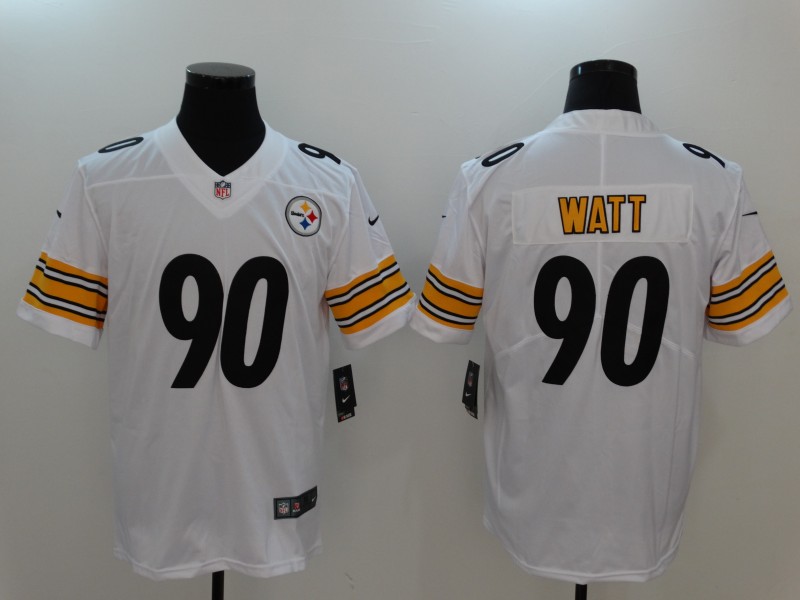 Nike Steelers 90 T.J. Watt White Vapor Untouchable Player Limited Jersey