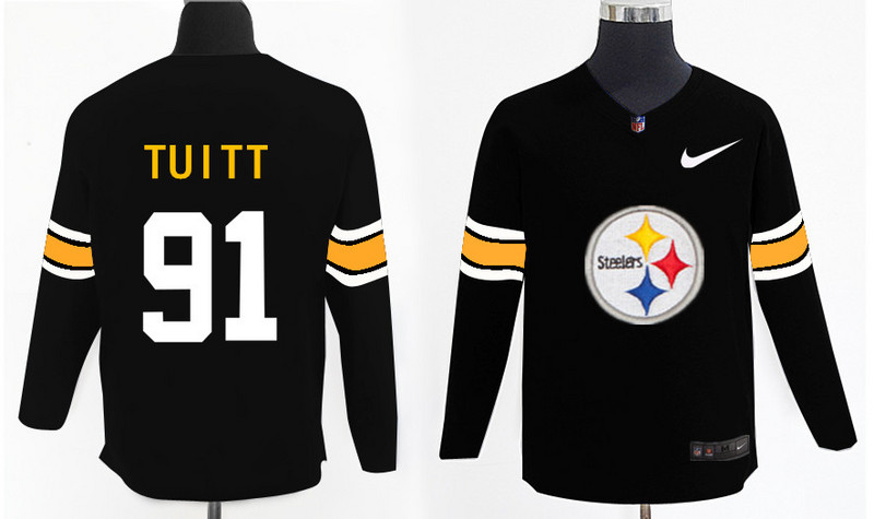 Nike Steelers 91 Stephon Tuitt Black Knit Sweater Nike Steelers 91 Stephon Tuitt Black Knit Sweater