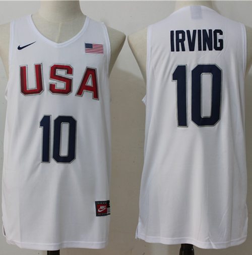 Nike Team USA #10 Kyrie Irving White 2016 Dream Team Stitched NBA Jersey