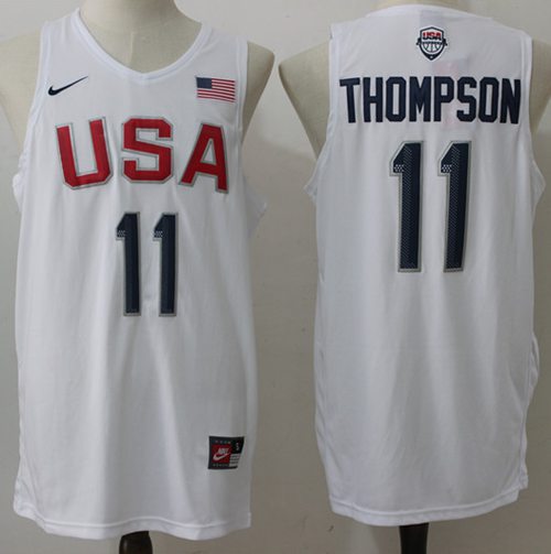 Nike Team USA #11 Klay Thompson White 2016 Dream Team Stitched NBA Jersey Nike Team USA #11 Klay Thompson White 2016 Dream Team Stitched NBA Jersey