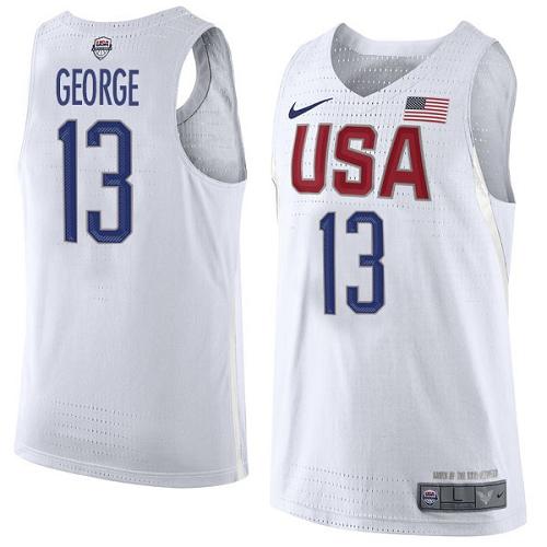 Nike Team USA #13 Paul George White 2016 Dream Team Game NBA Jersey Nike Team USA #13 Paul George White 2016 Dream Team Game NBA Jersey