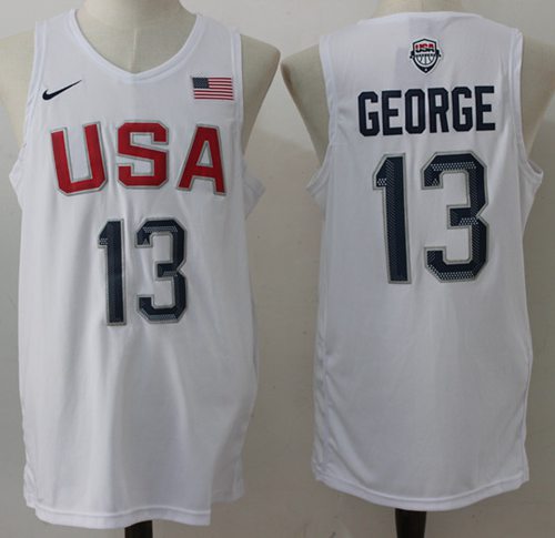 Nike Team USA #13 Paul George White 2016 Dream Team Stitched NBA Jersey Nike Team USA #13 Paul George White 2016 Dream Team Stitched NBA Jersey
