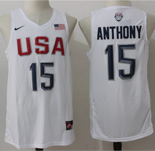Nike Team USA #15 Carmelo Anthony White 2016 Dream Team Stitched NBA Jersey Nike Team USA #15 Carmelo Anthony White 2016 Dream Team Stitched NBA Jersey