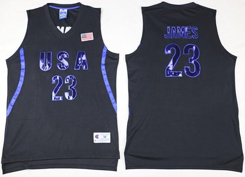 Nike Team USA #23 LeBron James Black 2016 Dream Team Stitched NBA Jersey Nike Team USA #23 LeBron James Black 2016 Dream Team Stitched NBA Jersey