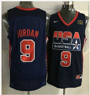 Nike Team USA #9 Michael Jordan Dark Blue 2012 USA Basketball Retro Stitched NBA Jersey