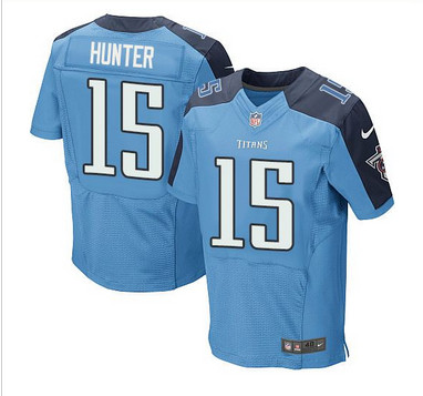 Nike Tennessee Titans #15 Justin Hunter Light Blue Team Color Men's Stitched NFL Elite Jersey
