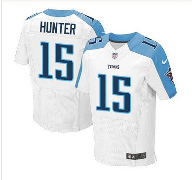 Nike Tennessee Titans #15 Justin Hunter White Men's Stitched NFL Elite Jersey