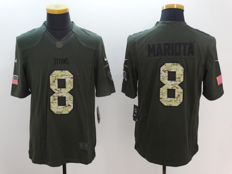 Nike Tennessee Titans #8 Marcus Mariota Green Men's Stitched NFL Limited Salute To Service Jersey Nike Tennessee Titans #8 Marcus Mariota Green Men's Stitched NFL Limited Salute To Service Jersey