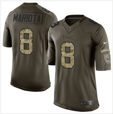 Nike Tennessee Titans #8 Marcus Mariota Green Men''s Stitched NFL Limited Salute to Service Jersey