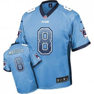 Nike Tennessee Titans #8 Marcus Mariota Light Blue Team Color Men's Stitched NFL Elite Drift Fashion Jersey