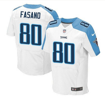 Nike Tennessee Titans #80 Anthony Fasano White Men's Stitched NFL Elite Jersey