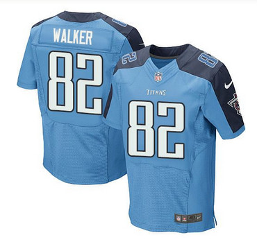 Nike Tennessee Titans #82 Delanie Walker Light Blue Team Color Men's Stitched NFL Elite Jersey
