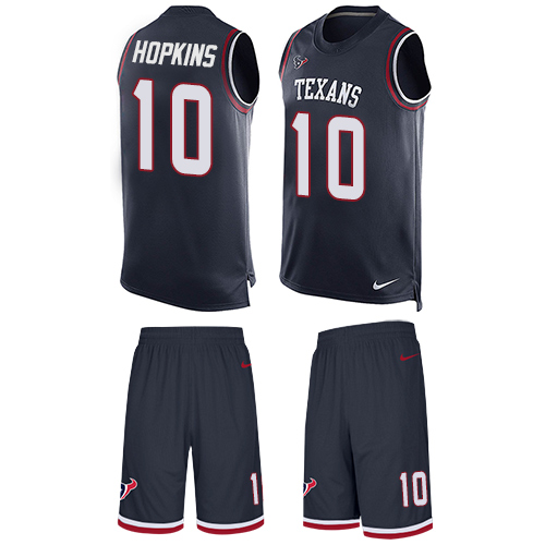 Nike Texans #10 DeAndre Hopkins Navy Blue Team Color Men's Stitched NFL Limited Tank Top Suit Jersey Nike Texans #10 DeAndre Hopkins Navy Blue Team Color Men's Stitched NFL Limited Tank Top Suit Jersey