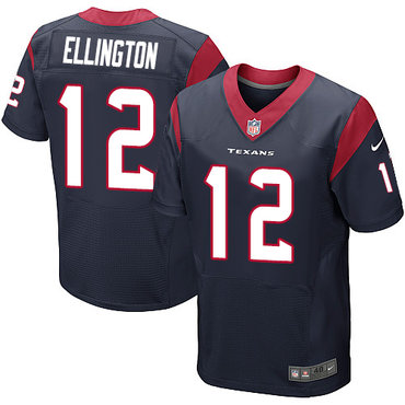 Nike Texans #12 Bruce Ellington Navy Blue Team Color Men's Stitched NFL Elite Jersey Nike Texans #12 Bruce Ellington Navy Blue Team Color Men's Stitched NFL Elite Jersey